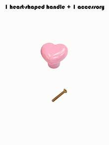 8pcs Heart-Shaped Ceramic Cabinet Knobs, Colorful Drawer Pulls, Suitable For Vanity, Wardrobe, Children's Room Furniture And Home Decor - Handle - View 13