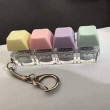 1pc Low-Profile Mechanical Keyboard Stress Relief Toy - Colorful Keychain, Squeeze Toy For Relaxation, Minimalist & Fashionable Design, Suitable For Office, Library, Stress Relief Toy, Keyboard Keychain Fidget Toy - Multicolor - View 17