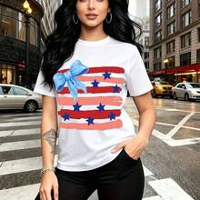 Camiseta de mujer con estampado de diseño artístico vibrante y moderno - camiseta casual de cuello redondo, ajuste cómodo y elegante, estilo urbano y chic - ideal para fiestas de Día de Muertos, reuniones familiares, salidas casuales y regalo perfect - Blanco - Ver 1