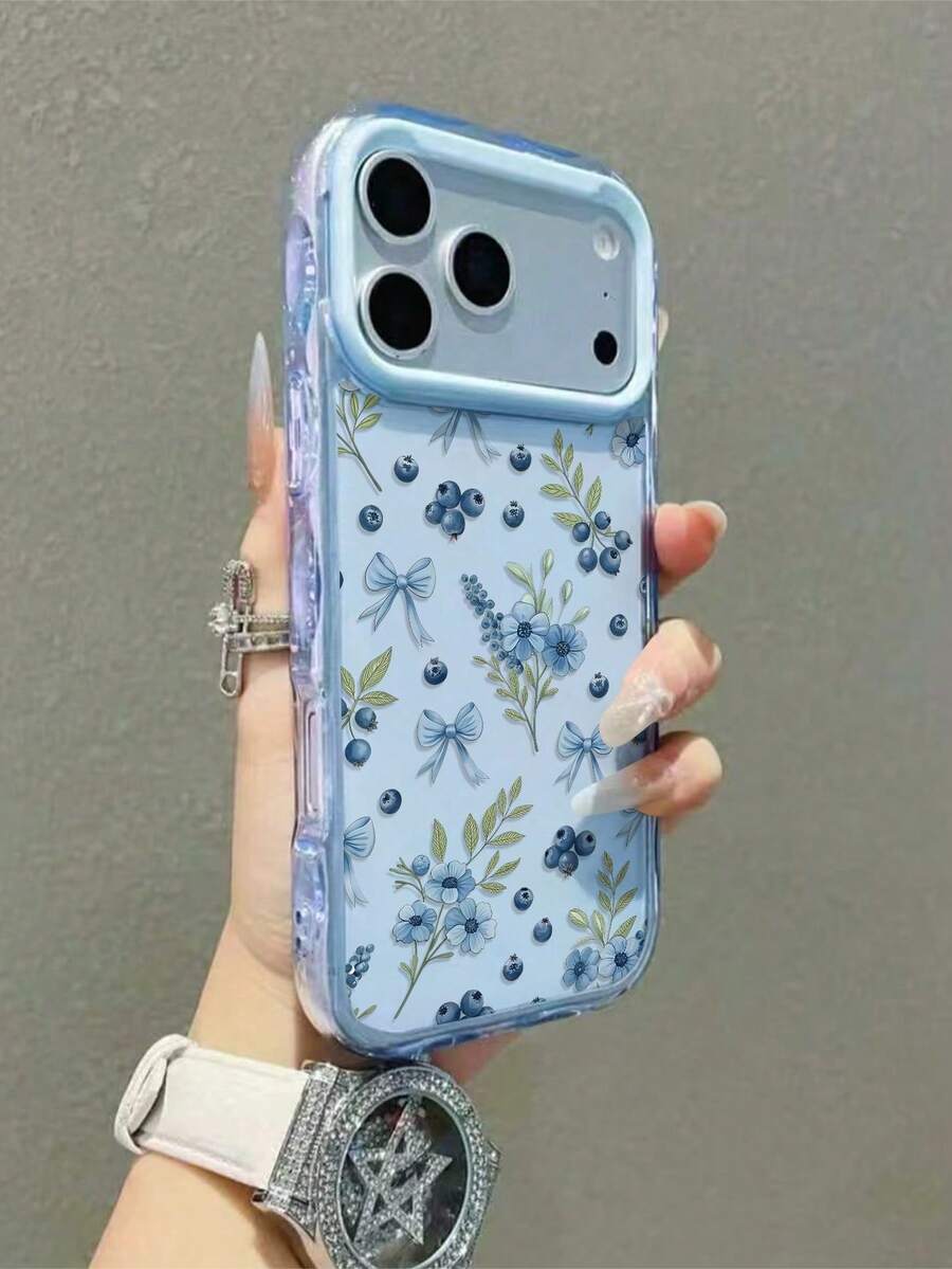 1 Fashionable Phone Case Does Not Include A Lanyard Or Stand, Petal Blue! Fresh Floral Transparent Blue Shell, High Transparency TPU, Light Blue Floral Bow Tie Phone Case Compatible With IPhone 16 15 14 13 12 Professional Max 11, Korean Cute Shockproof Phone Case, Light Blue Wave Embroidered Frame, Healing Light Blue Floral Case, Soft Girl Feeling Protective Phone Case Compatible With IPhone 17/17 Pro/17 Professional Max/17 Air Holiday Gift, Compatible With IPhone 17 Professional Max, Compatible With IPhone 13, Compatible With IPhone 15, Compatible With IPhone 16 Phone Case, Lightweight & Slim Floral Transparent Shell - 藍色5 - 查看 1
