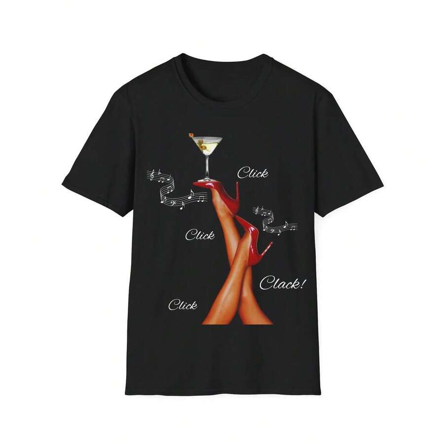 Click Clack Symphony Raye Inspired Top T-Shirt  Music Artwork - Black - View 1