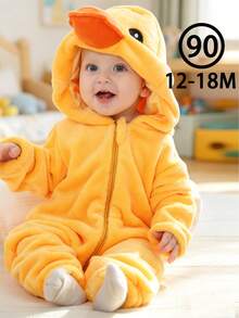 1Pc Baby Cartoon Animal Design Long-Sleeved Zippered Cute And Comfortable Product,Unisex Baby Supplies,Suitable For Everyday Festival Gift - Multicolor - View 12