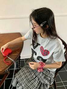 Domestic Shipping 200g Pure Cotton T-Shirt 2026 Summer New Collection Print Pattern Women's Round Neck Half Sleeve Casual Style Couple Wear - Light Grey - View 4