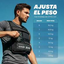 MUUK FITNESS Weighted Vest - Black 20 Kg - View 9