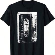 Free Shippingsummer Clothesmother GiftsRnB Vintage Concert T-Shirtgoing Out Outfitscasual Women Outfits, Top For Womanlocal Warehouse Items Women's Clothes  Men's T Shirts Fashion Y2K All Match Retro Singer Printed Oversized Unisex Short Sleeve Concert Tee - Black - View 1