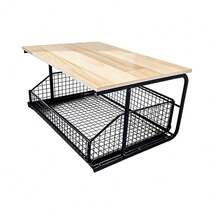 2-Tier Kitchen Countertop Organizer, Wood-Top Storage Rack With Wire Basket Drawer, Space-Saving Pantry Shelf For Vegetables, Snacks & Food Containers - View 11