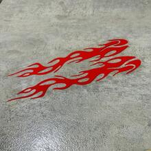 2pcs Reflective Flame Patch - Vehicles - Vivid And Colorful For Motorcycles And Cars - PVC - Reflective Stickers - Self Adhesive - Asymmetric Shape - High Visibility Safety Decoration - Motorcycle Patch - Strong Design - Durable Adhesive - A - View 9