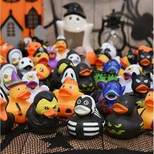 Set de Patitos de Goma con Diseños Temáticos de Halloween, Juguetes Suaves de Forma de Calabaza en Paquetes de Varias Cantidades, Piezas de Entretenimiento para Horas de Actividades de Baño Infantil, Alternativa de Artículo Decorativo y Recreativo para Celebraciones de Fiesta de Halloween - 6 piezas aleatorias - Ver 3