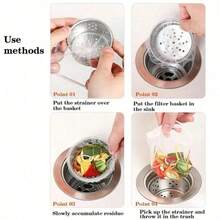 30-100Pcs Disposable Kitchen Sink Filter Sewer Drain Anti-Blocking Garbage Bag Pool Leak Mesh Bag Mesh Strainer Sink Garbage Net - View 3