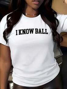 I Know Ball Funny Meme Internet Slang Knowledge Expertise T-Shirt - White - View 1