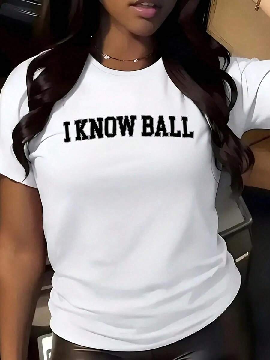 I Know Ball Funny Meme Internet Slang Knowledge Expertise T-Shirt - White - View 1