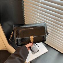 Bolso de mano moderno y versátil para mujer, estilo casual elegante con un toque de alta gama, bolso de hombro estiloso ideal para ir de compras, bolso de hombro retro francés relajado, novedad de primavera 2026, bolso de hombro único de color sólido y elegante. - marrón - Ver 4