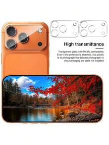 BOLLYMORE 2pcs Tempered Glass Camera Lens Protector Compatible With Iphone 17 Pro Max, High Definition Transparent Anti-Scratch Protective Film, Compatible With IPhone Air 17 Pro Max 16 16Pro 16Promax 15 14 13 12 11 Camera Lens, 9H Hardness, Suitable For Daily Protection, Office, Home Use Lens Protector, Waterproof, Anti-Fall, Anti-Scratch Phone Camera Lens - Black - View 4