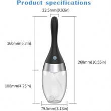 Automatic Enema Bulb Anal Vaginal Cleaner Tool Silicone Cleaner Enema Kit Automatic Electric Enema Bulb Silicone Enema Anal Douche Cleaner For Men And Women Colon Cleansing Anti-Backflow Douche For Easy Cleaning 15oz - one-size - View 7