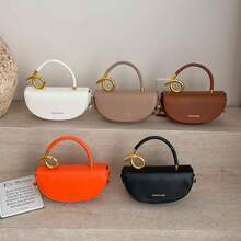 Bolso de Cuero Genuino para Mujer, Elegante Bolso de Mano y de Hombro para Oficina, Citas y Fiestas 2026, Casual, Gran Capacidad,  de Moda, Calidad, Bandolera, de un Solo Hombro, Estilo Saddle, Bolso de Axila para Mujer - Negro - Ver 3