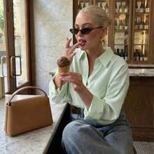 Women Blouses & Shirts - Verde Menta - View 1