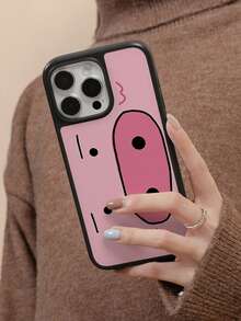 1pc Funny Creative Personalized Big Pig Nose Phone Case, Compatible With IPhone 17 ProMax/16 ProMax/15 Pro/14 Plus, Cute Minimalist Protective Cover For IPhone 13/12/11 - Pink - View 5