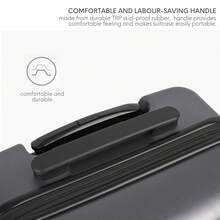 JLY ABS+PC Hard Shell Suitcase With TSA Lock, 20/24/28 Inch Size Options, 360° Spinner Wheels, Telescopic Handle, Textured Travel Luggage - Dark Grey - View 6