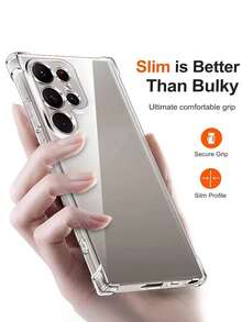 1pc Transparent Shockproof Phone Case, Durable Protective Cover Compatible With Apple 17 Pro Max/17 Air/17 Pro/17 And Galaxy S26 Ultra/S26/S25 Ultra/S25/A56/A55/A07 And Other Models - Multicolor - View 1