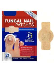 21pcs High-Quality Gentle Moisturizing Nail Repair Stickers, Breathable Waterproof Nail Strengthening Care Stickers, Suitable For Home Manicure And Daily Nail & Foot Health - Multicolor - View 4