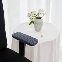 2piezas/Set Funda de tela suave para reposabrazos de silla de oficina, funda elástica de unicolor, funda antipolvo para reposabrazos de silla de computadora para oficina y hogar - Multicolor - Ver 9