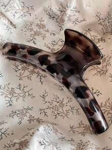 2 piezas Pinza de pelo con estampado de leopardo y corazón de chocolate, de diseño a la moda, sencillo, con un toque de lujo y alta gama, adecuado para uso diario, diseño de peinado y combinación de atuendos - Multicolor - Ver 2