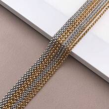 1meters Stainless Steel Rolo O Chains 2/2.5mm Stainless Steel Round Rolo Chain Bulk For DIY Necklace Crafts Accessories Jewelry Making - Multicolor - View 4