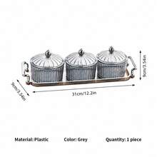1pc Living Room Fruit Tray Coffee Table Fruit Basket Dried Fruit Box,Kitchen,Christmas Gift - Light Grey - View 9