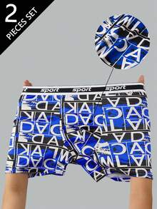 Norcotton 2PCS Blue Men's Underwear, Boxer Briefs - Blue - View 7