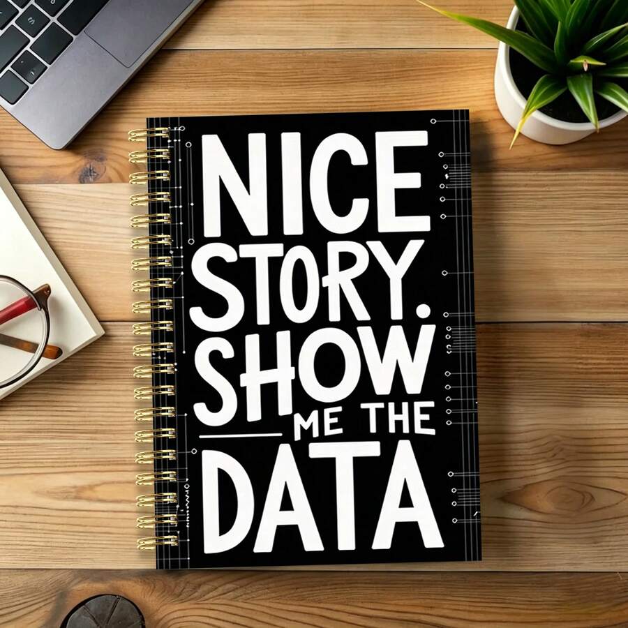 1PC A5 Back To School Fun Spiral Notebook Diary, New Job Promotion Gift For Colleagues, Internship Graduation Gift, Office Prank Toy, Small Paper Notebook For Female Employees And Team Leaders School Supplies - Black - View 1