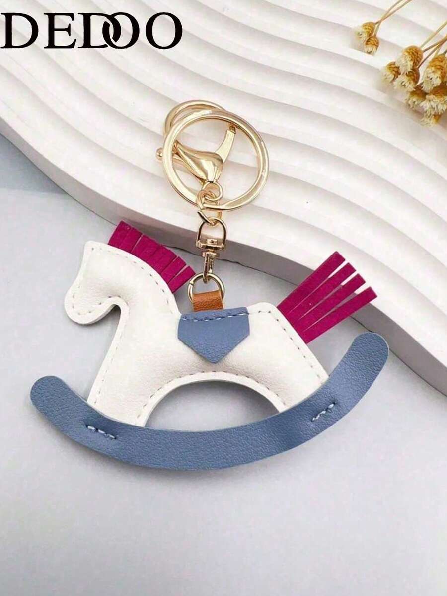 Dedoo INS热门腊肠犬巧克力小众个性化棒球钥匙扣吊坠编织挂绳配饰“我爱我的男朋友”