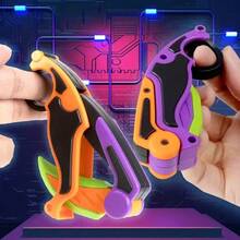 Portable Hand Spinning Fidget Ornament, Desktop Stress Relief Decor For Adults, Single Hand Operated Casual Sensory Toy, Multi Color Option - Multicolor - View 4