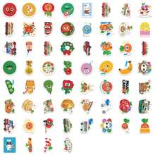 60 Pieces Of Cute Cartoon Fruit Sticker Paper, Water Cup Notebook Luggage Box Waterproof Decorative Stickers, Notebook Stickers, Tablet Decorative Stickers, Gift Sealing Stickers - Multicolor - View 8