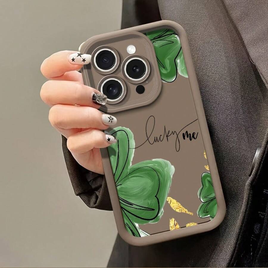 Four-Leaf Clover Modern Design Phone Case With Full Protection Against Drops And Scratches. It Fits All Models From The X To The 17 Series, Including Galaxy A, M, And S Series Phones, G And E Series Phones, Poco And Note Devices, As Well As The GT 20 Pro And Note 245 Pro. Made Of Lightweight And Comfortable Material, It's Wear-Resistant, A Practical And Stylish Accessory Ideal For Everyday Personal Use And Secure Protection Of Your Mobile Phone. - LK - 查看 1