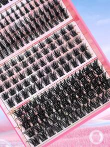 660 Stücke 10-18mm D/DD gekräuselte Wimpernbüschel - 8 Stile Doppel&Volumen&Flauschig&Weiche Wimpernbüschel, 0,07 Anime-Stil Wimpernbüschel, Wimpernverlängerungen, Fairy Wimpernbüschel, Einzelwimpern, geeignet für Anfänger, wiederverwendbar, für Party, Hochzeit, Alltag - D - Übersicht 3