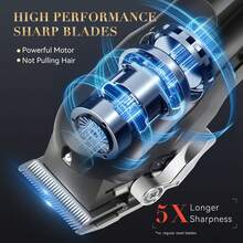 Hatteker 1入 多段微調式電動理髮剪，家用與沙龍適用，數位顯示理髮器 - 查看 6