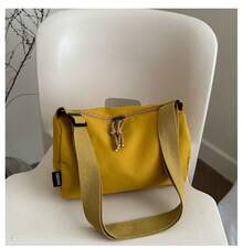 Bolso de Cuero Genuino para Mujer, Elegante Bolso de Mano y de Hombro para Oficina, Citas y Fiestas - Amarillo - Ver 2
