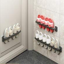 No-Drill Hanging Shoe Rack, Bathroom Slipper Rack, Wall-Mounted No-Drill Shoe Rack, Wall-Mounted Bathroom Storage Rack, Behind-Door Slipper Rack - View 2