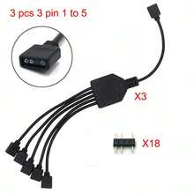 5-24V 3-Pin 4-Pin RGB LED Strip Connector 1-To-1 2 3 4 5 Splitter Extension Cable Compatible With Computer Fan Motherboard AURA RGB LED Strip - 30cm/11.8in - View 31