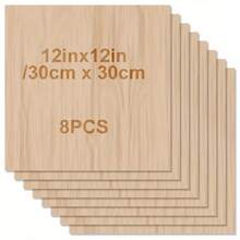 Wooden Blank Boards, 12X12 Inches, Blank Wooden Square Slices, Suitable For Woodworking, Laser Processing, Heat Engraving, Model Making, Gifts, Decoration, Painting, Dyeing And Project Wood Board Supplies, Model Handicrafts - A - View 11