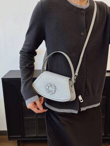 Bolso de mano de moda, versátil para ir al trabajo y de compras - Plateado - View 4