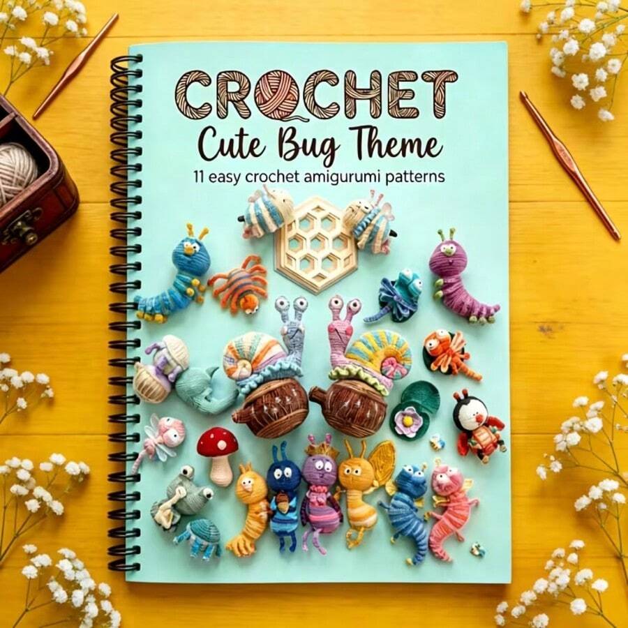 11 Pola Rajutan Amigurumi Bertema Serangga yang Lucu: Panduan Langkah demi Langkah untuk Pemula | Tutorial Rajutan Cepat & Mudah | Hadiah Sempurna untuk Pecinta Rajutan - A - View 1