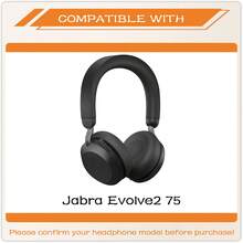 Almohadillas de repuesto para Jabra Evolve2 75, cojines para los oídos, cubiertas para tazas de oído con caja de almacenamiento y herramientas de instalación - Ver 2