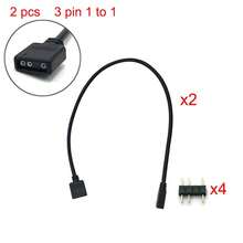 5-24V 3-Pin 4-Pin RGB LED Strip Connector 1-To-1 2 3 4 5 Splitter Extension Cable Compatible With Computer Fan Motherboard AURA RGB LED Strip - 30cm/11.8in - View 29