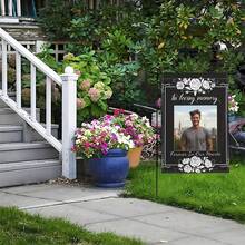 InLoving Memory,Custom Personalized Memorial Garden Flags With Photo,Customized Funeral Sign Memorial Gifts,Decorations For Cemetery Grave Outdoor Yard Lawn,No Metal Brace,Custom Garden Flags New Multicolor Flags Custom Outdoors Flag - Suitable For - Multicolor - View 4