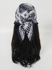 1 buah Syal Chiffon Motif Paisley Bandana, Ringan dan Menawan - MultiWarna - View 9