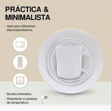 ANDROMEDA INC 16 Piece Opal Glass Dinnerware Set For 4 People - White - View 5