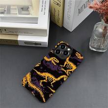 Case For IPhone 16 Pro, Colorful Pineapple Design, Liquid Silicone Case, Impact Resistant, Anti-Scratch, Shockproof - 黃色恐龍頭骨 - 查看 7