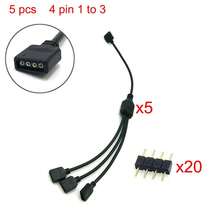 5-24V 3-Pin 4-Pin RGB LED Strip Connector 1-To-1 2 3 4 5 Splitter Extension Cable Compatible With Computer Fan Motherboard AURA RGB LED Strip - 30cm/11.8in - View 37