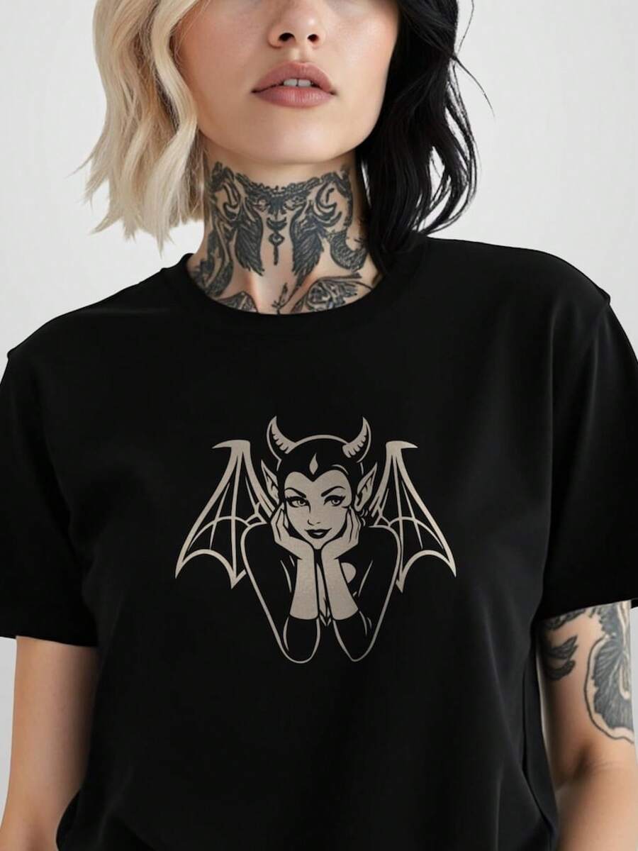 Women T-Shirts - Black - View 1